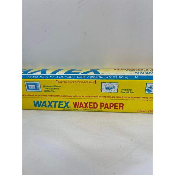 Vtg Waxtex Waxed Paper Microwave Bake 75 SQ FT Sealed NOS - Picture 7 of 7